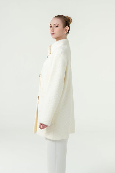 Lucchi Italy Women's Fur Coat - White