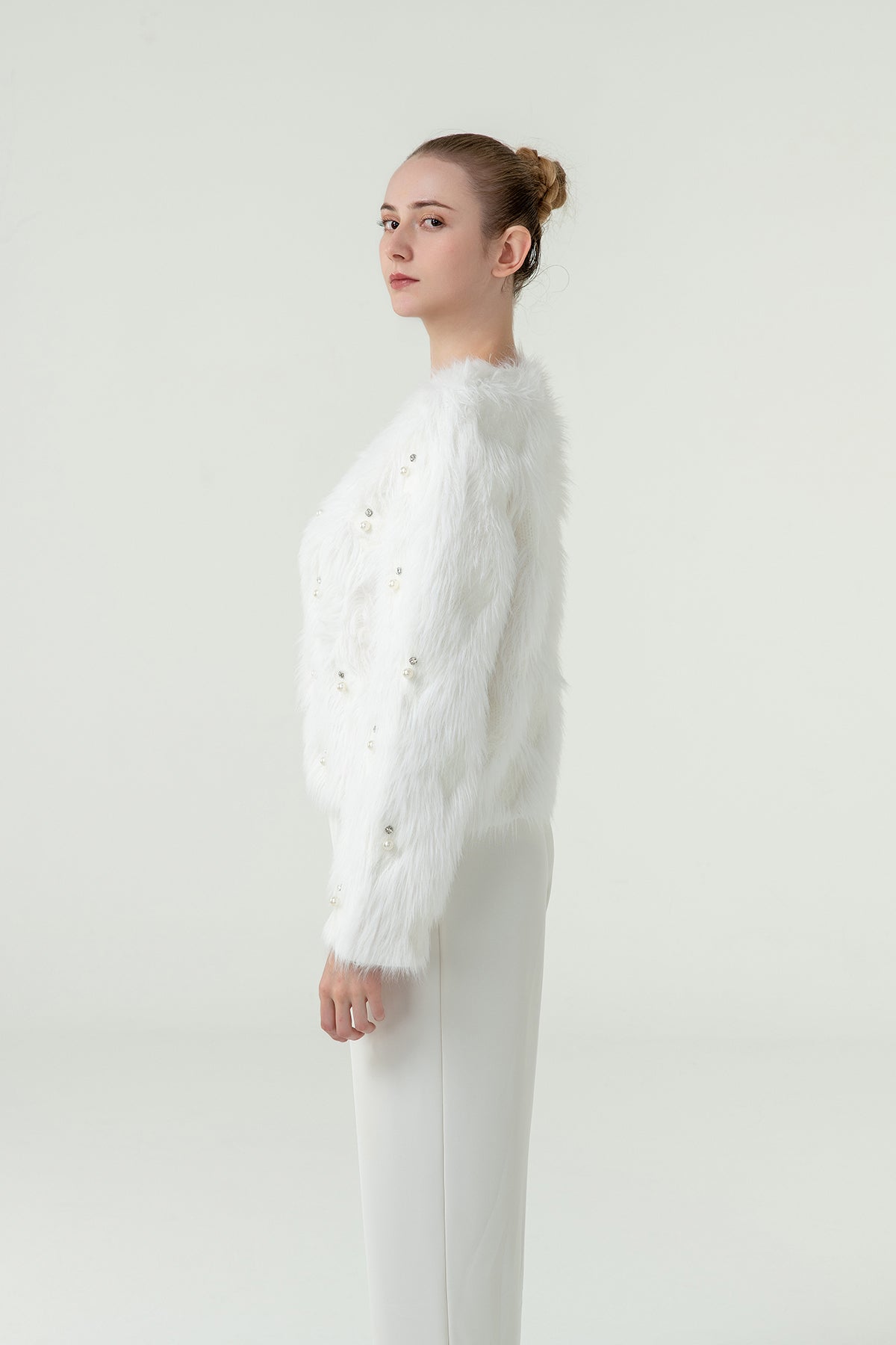 Lucchi Italy Women's Cardigan - White