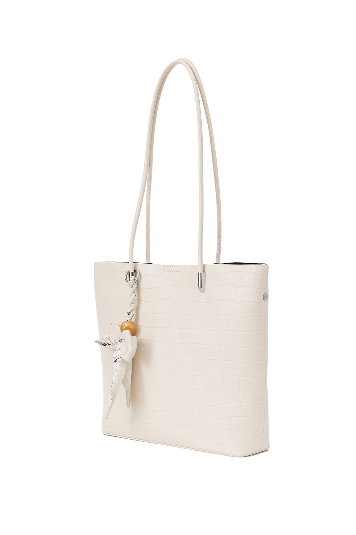 Lucchi Italy Women's Handbag Design - Croco White