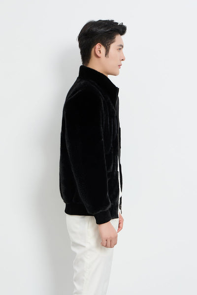 Lucchi Italy Men's Fur Jacket - Black