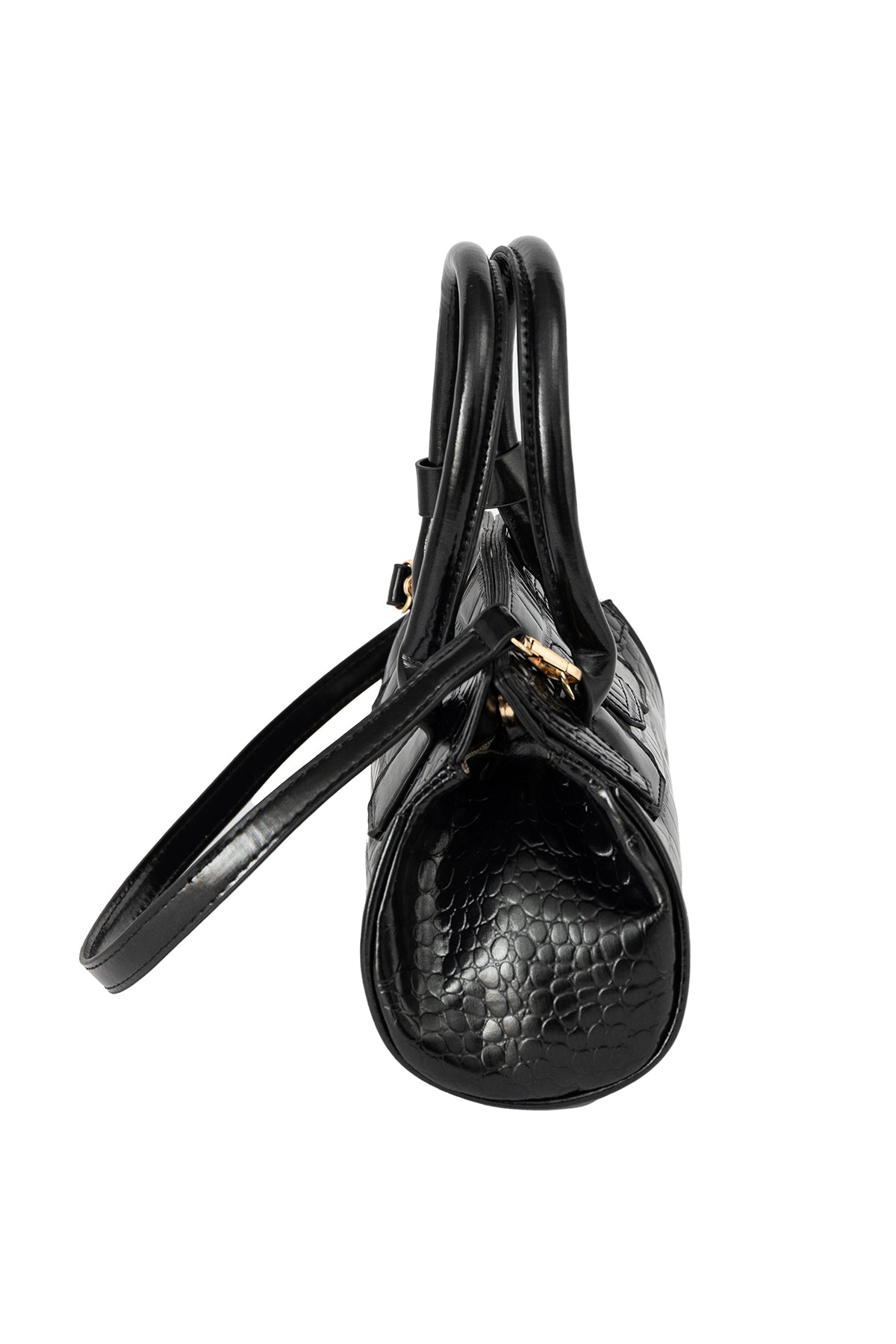 Lucchi Italy Women's Handbag Design - Croco Black