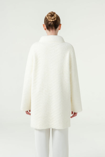 Lucchi Italy Women's Fur Coat - White
