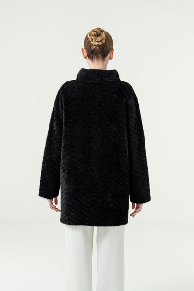 Lucchi Italy Women's Fur Coat - Black