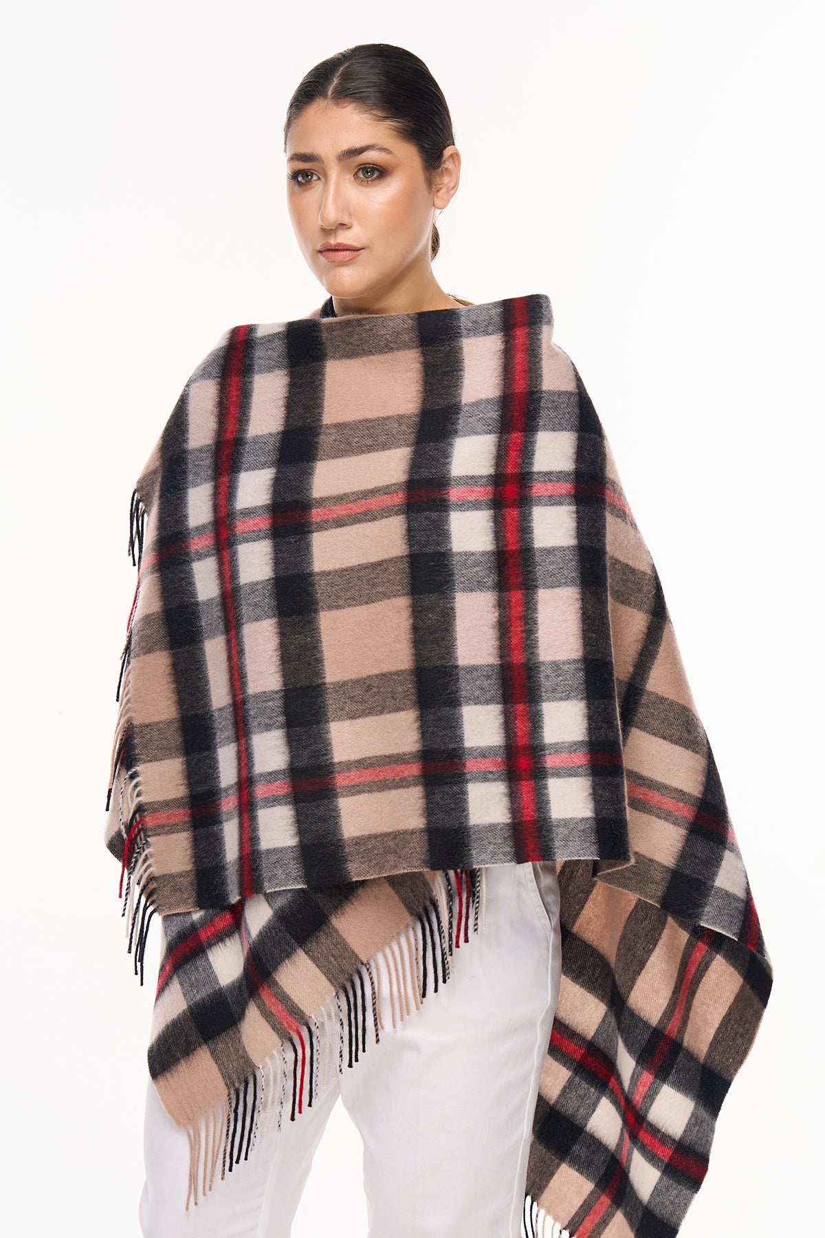 Lucchi Italy Cashmere Poncho Cape DC Design Camel