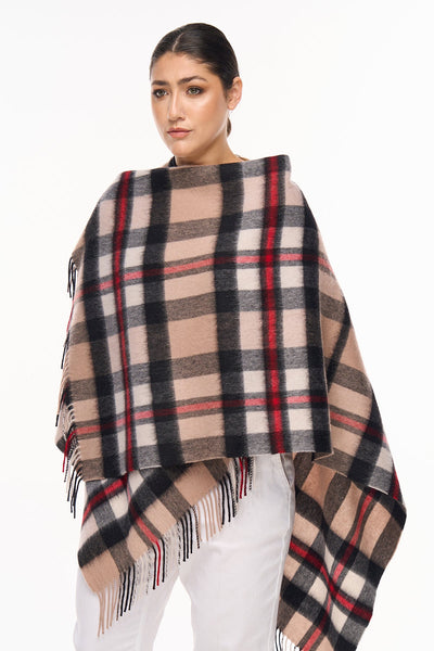 Lucchi Italy Cashmere Poncho Cape DC Design Camel
