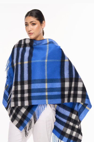 Lucchi Italy Woman's Designer Cape and Poncho DC Check
