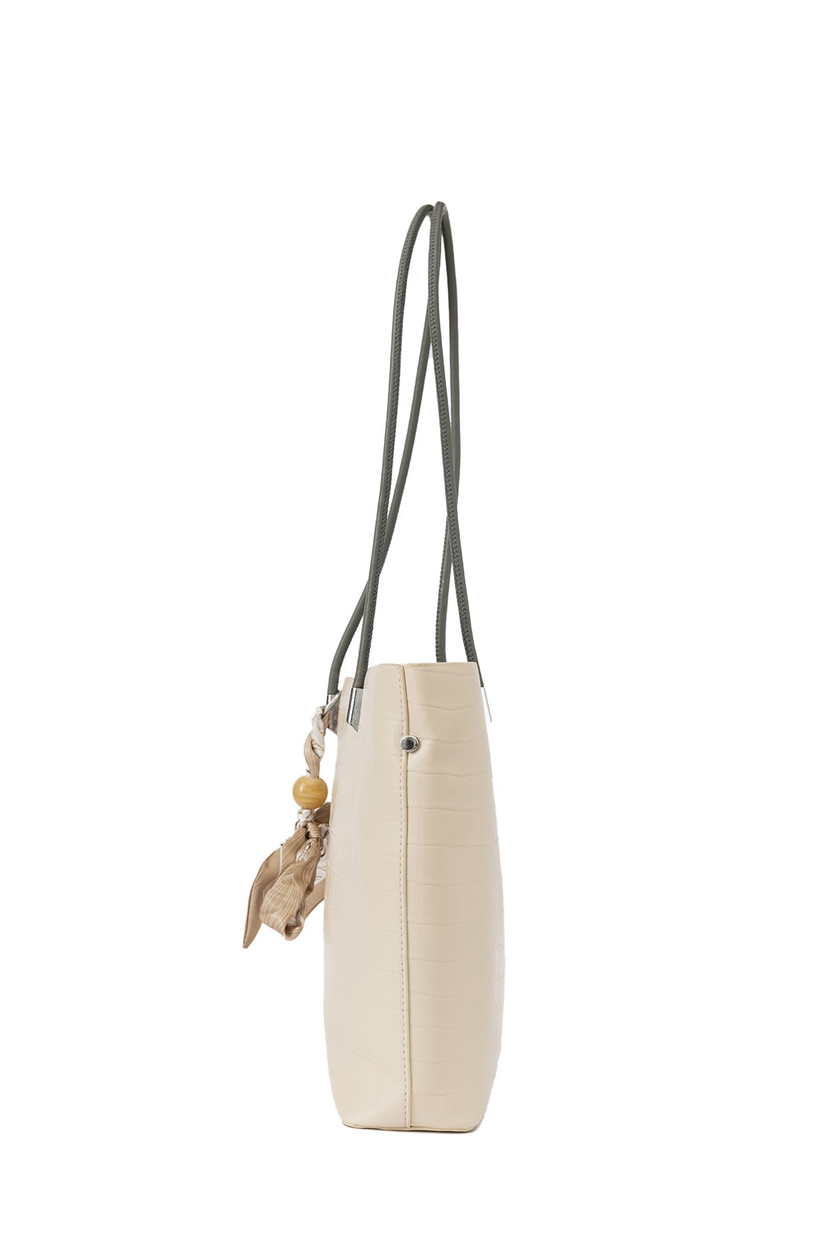 Lucchi Italy Women's Handbag Design - Croco Off White