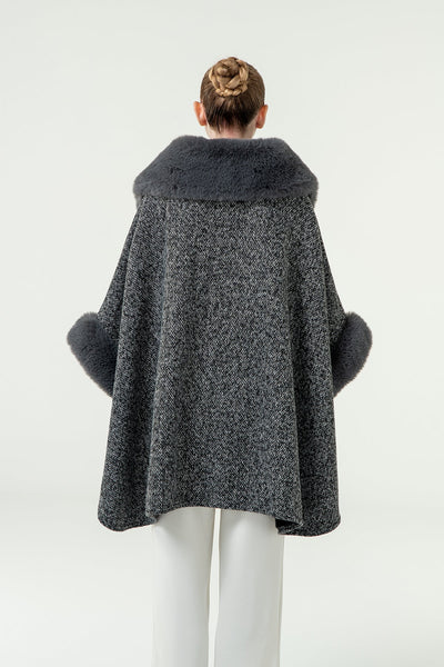 Lucchi Italy Women's Cape - Dark Grey