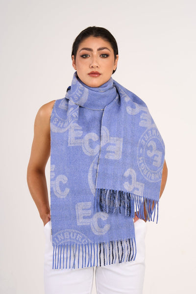 Lucchi Italy Designer Scarf Blue