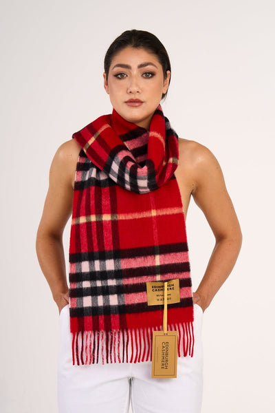 Lucchi Italy Luxury Designer Red Scarf