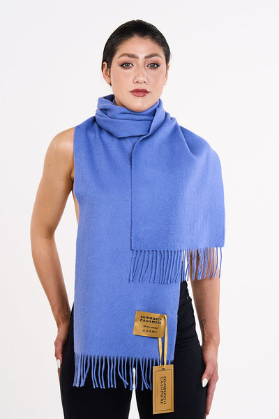 Lucchi Italy 100% Pure Cashmere Scarf Light Blue Small