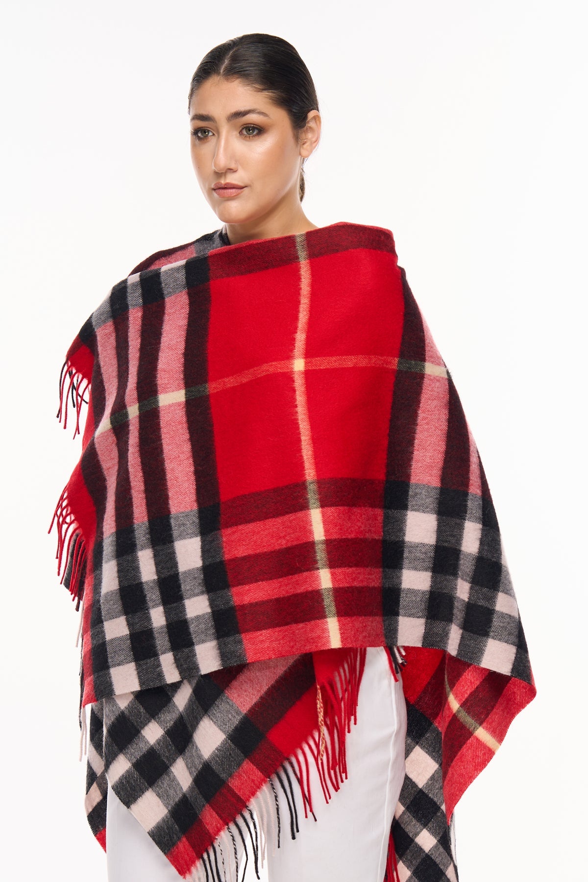 Lucchi Italy Woman's Designer Cape and Poncho DC Check