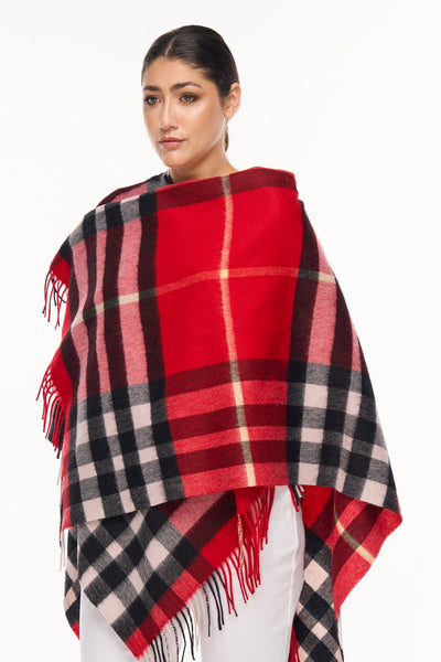 Lucchi Italy Woman's Designer Cape and Poncho DC Check