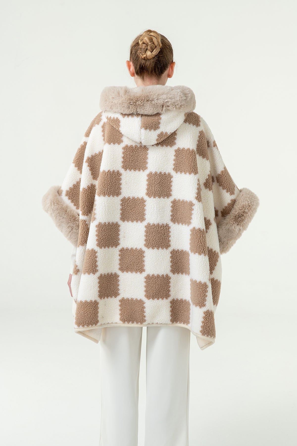 Lucchi Italy Women's Hooded Cape - Beige