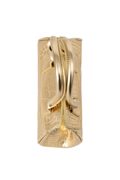 Lucchi Italy Women's Handbag Design - Croco Gold