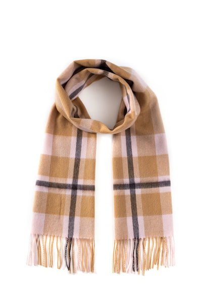 100% Pure Lambswool Scarf DC Camel
