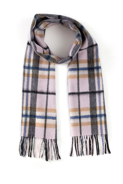 100% Pure Lambswool Scarf Thomson Camel/Light Grey