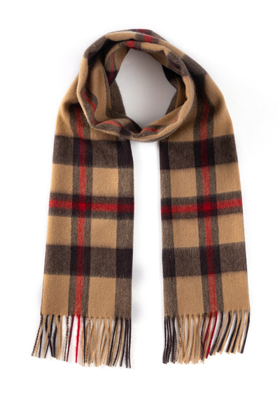 100% Pure Lambswool Scarf DC Camel/Brown