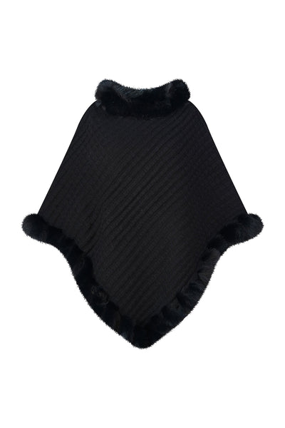 Lucchi Italy Women's Poncho - Black