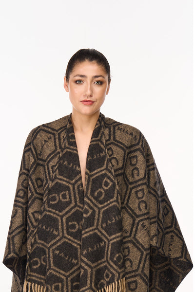Lucchi Italy Cape Exclusive Iconic Design 100% Pure Wool