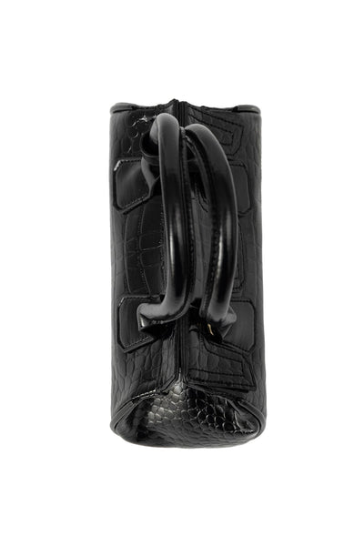 Lucchi Italy Women's Handbag Design - Croco Black