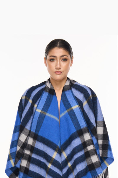 Lucchi Italy Woman's Designer Cape and Poncho DC Check