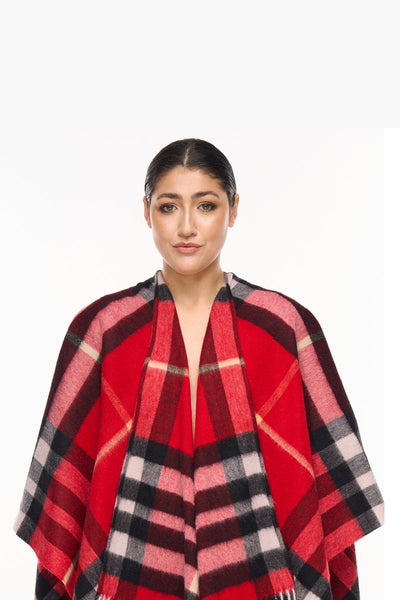 Lucchi Italy Woman's Designer Cape and Poncho DC Check