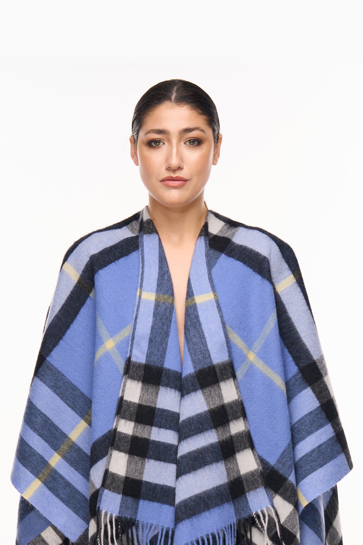Lucchi Italy Woman's Designer Cape and Poncho DC Check