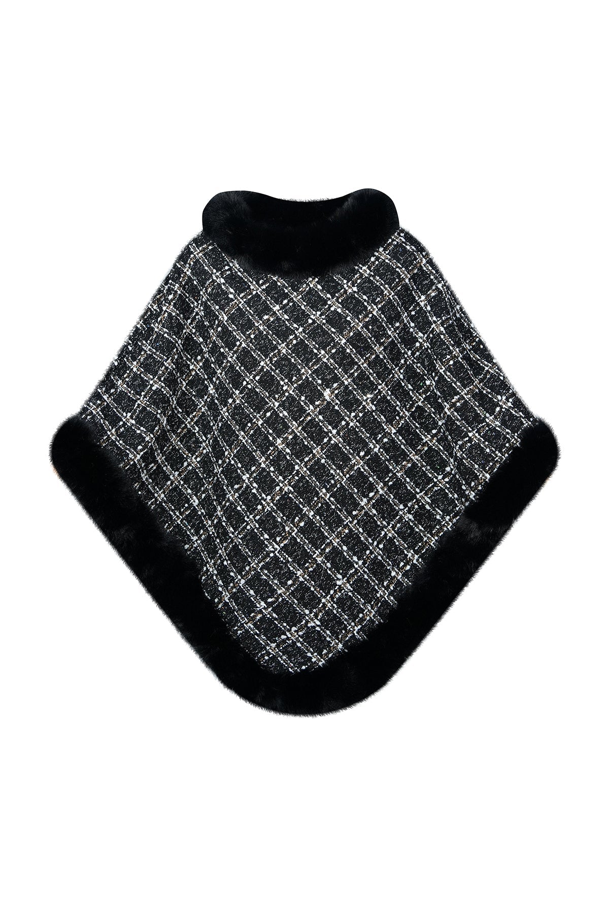 Lucchi Italy Women's Poncho - Black/White
