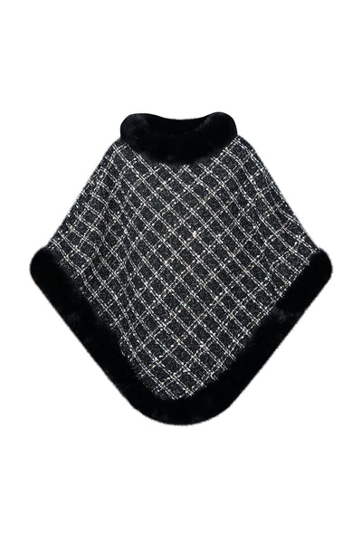 Lucchi Italy Women's Poncho - Black/White