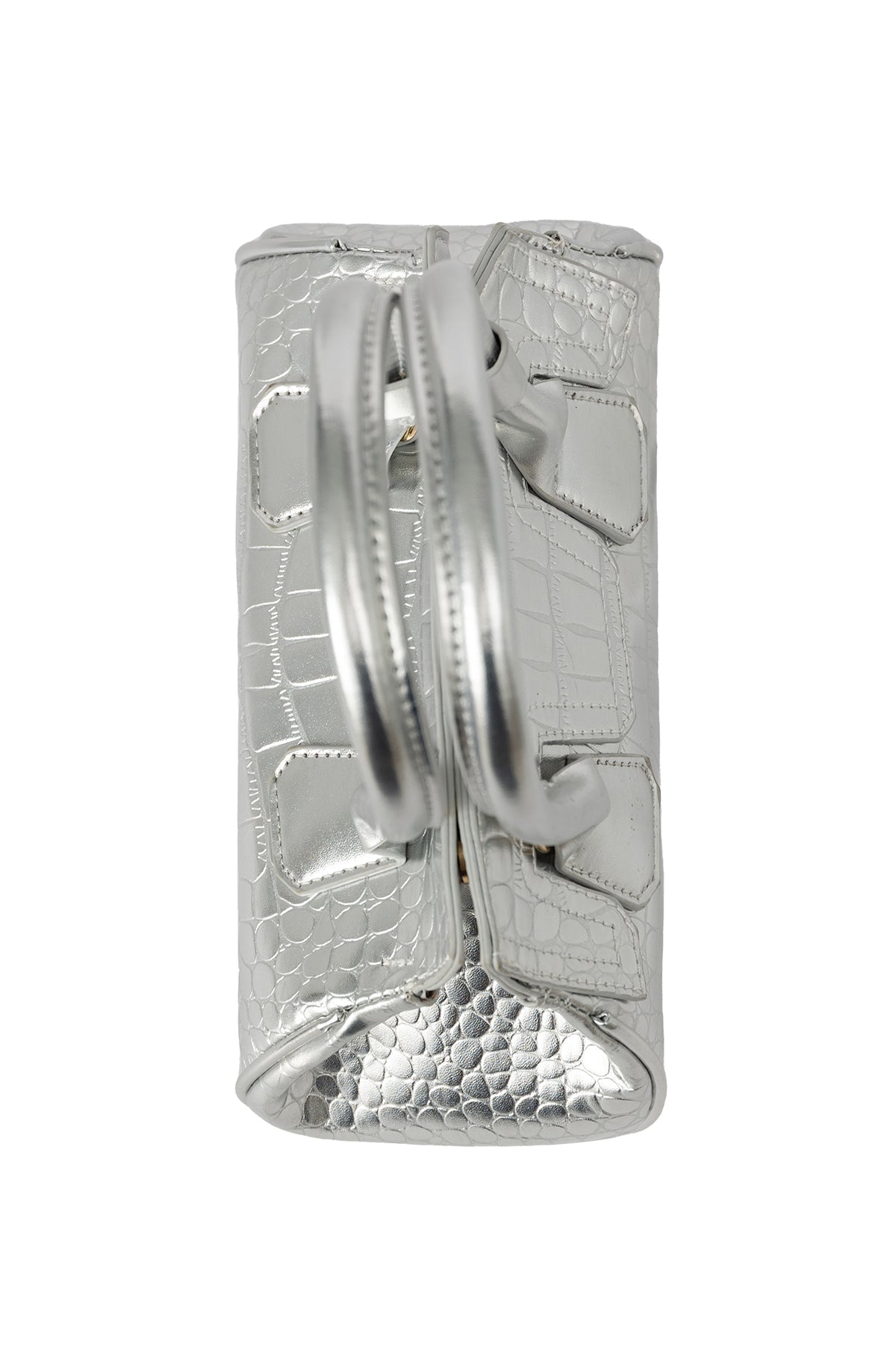 Lucchi Italy Women's Handbag Design - Croco Silver