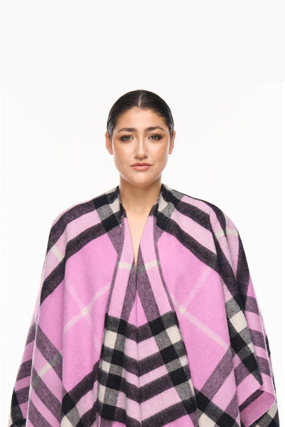 Lucchi Italy Woman's Designer Cape and Poncho DC Check