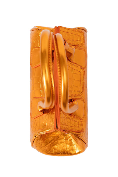 Lucchi Italy Women's Handbag Design - Croco Mustard