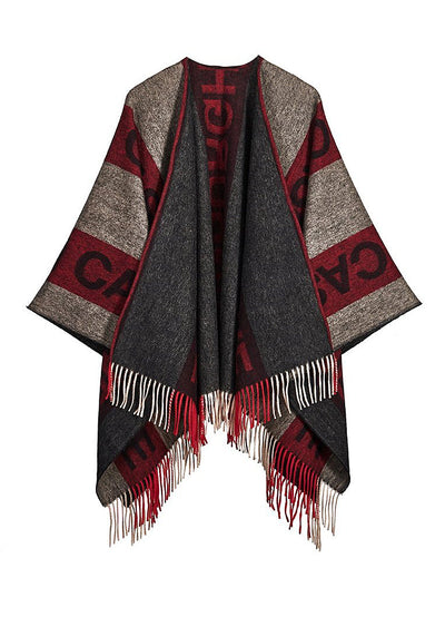 Lucchi Italy Edinburgh Red Cape 100% Pure Lambswool