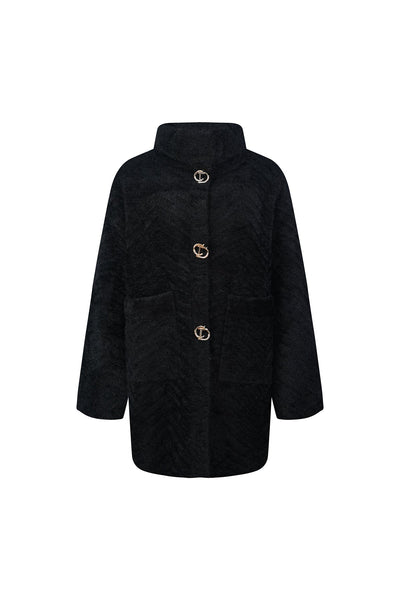Lucchi Italy Women's Fur Coat - Black