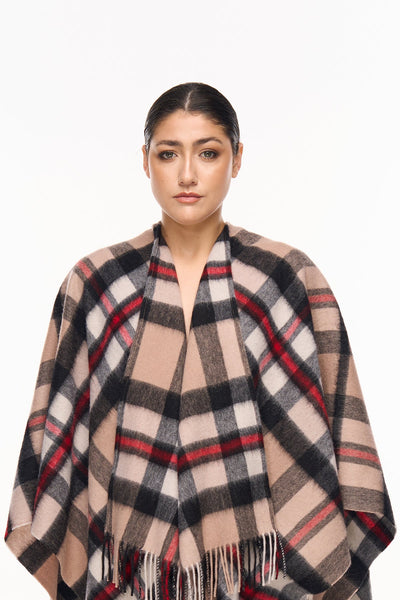 Lucchi Italy Cashmere Poncho Cape DC Design Camel