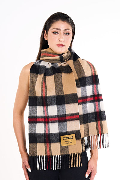 Lucchi Italy Cashmere Scarf Exclusive Iconic Design DC Scott