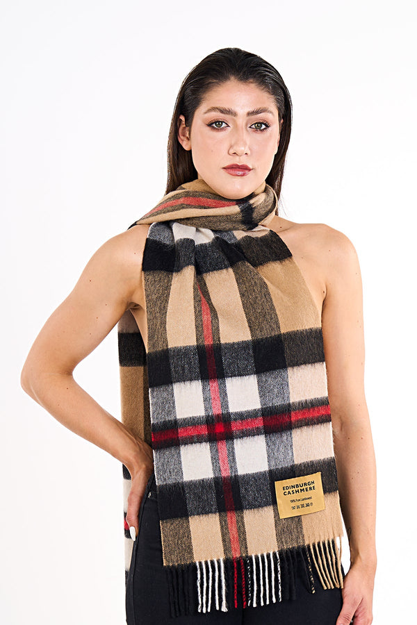 Lucchi Italy Cashmere Scarf Exclusive Iconic Design DC Scott