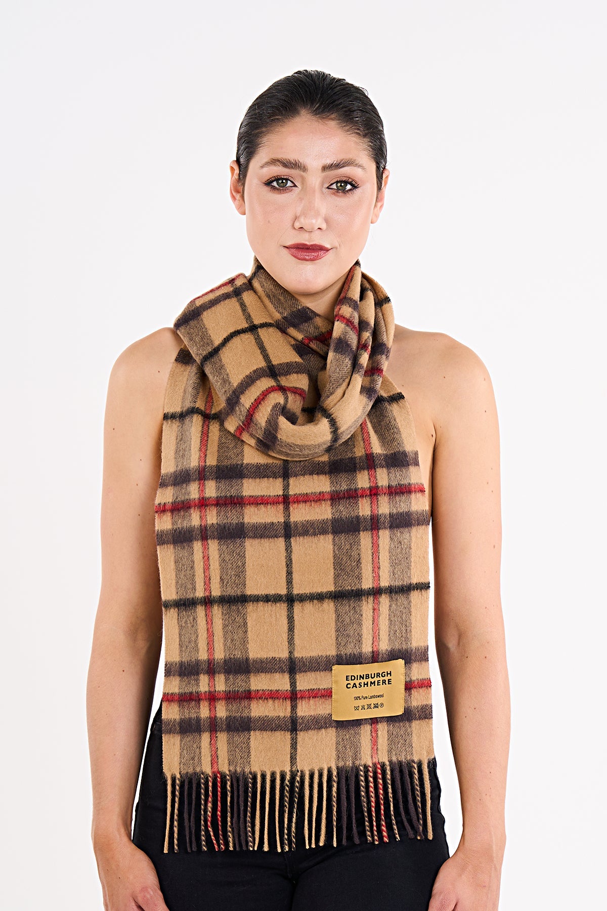Lucchi Italy Luxury Scarf EC Check Exclusive Iconic Design