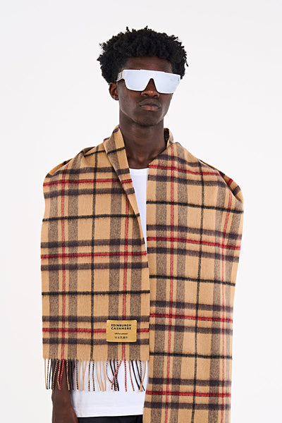 Lucchi Italy Luxury Scarf EC Check Exclusive Iconic Design