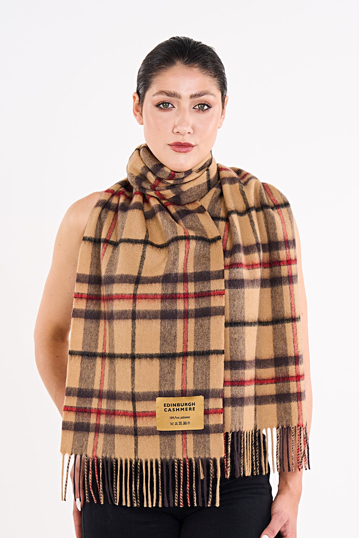 Lucchi Italy Luxury Scarf EC Check Exclusive Iconic Design