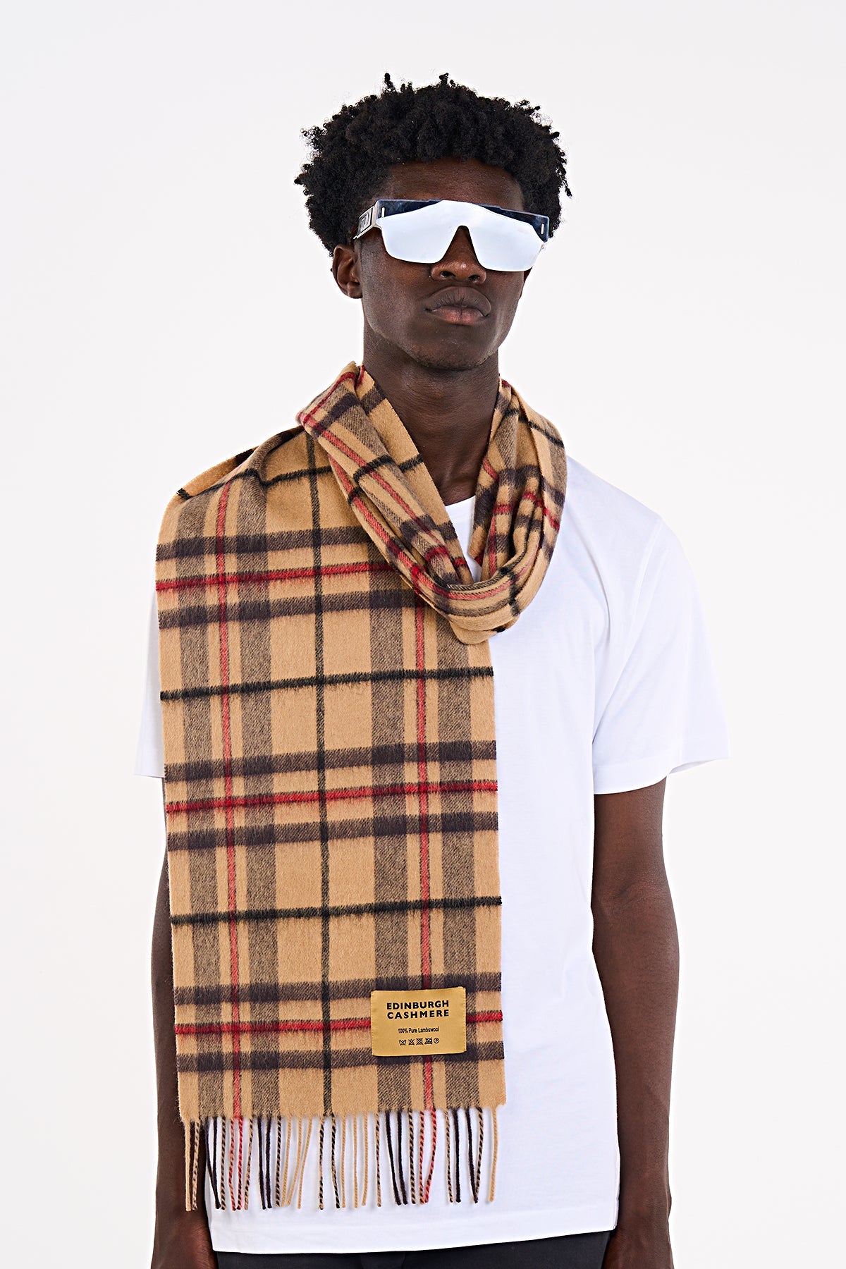 Lucchi Italy Luxury Scarf EC Check Exclusive Iconic Design