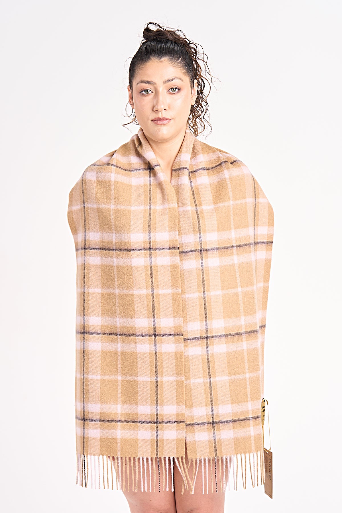 Lucchi Italy Cashmere Wool Scarf EC Check Exclusive Edinburgh Design