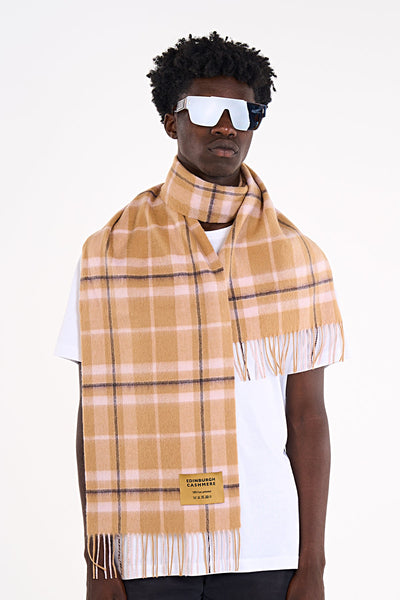 Lucchi Italy Cashmere Wool Scarf EC Check Exclusive Edinburgh Design