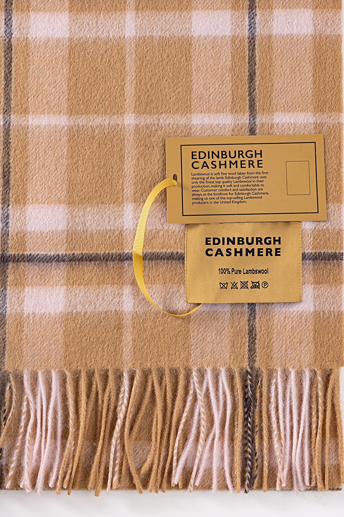 Lucchi Italy Cashmere Wool Scarf EC Check Exclusive Edinburgh Design
