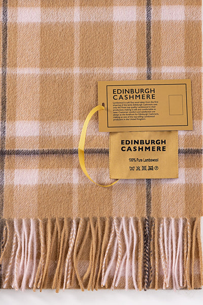 Lucchi Italy Cashmere Wool Scarf EC Check Exclusive Edinburgh Design