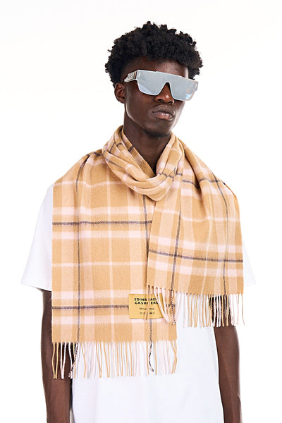Lucchi Italy Cashmere Wool Scarf EC Check Exclusive Edinburgh Design