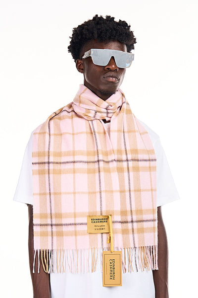 Lucchi Italy Luxury Scarf EC Check Exclusive Iconic Design