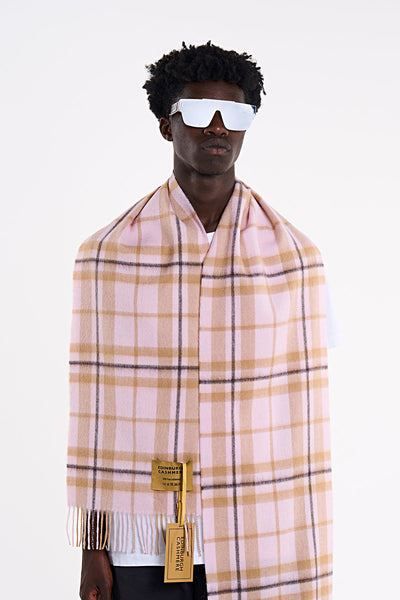 Lucchi Italy Luxury Scarf EC Check Exclusive Iconic Design