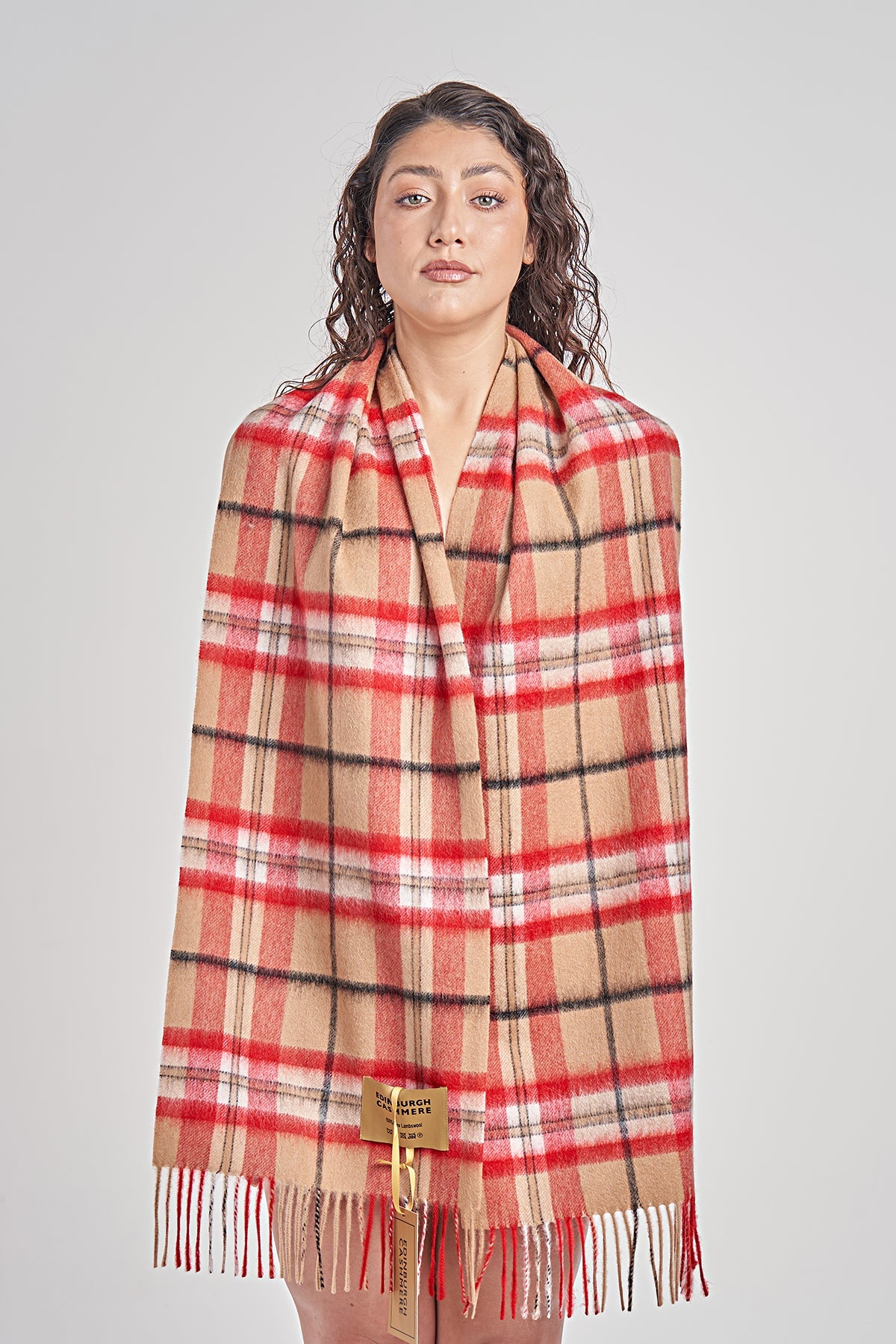 Lucchi Italy Luxury Scarf EC Check Exclusive Iconic Design